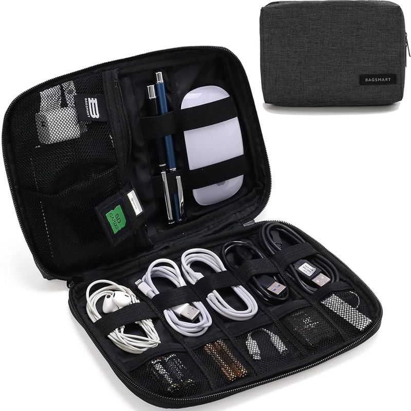 Electronics Organizer That Prevents Cable Tangles