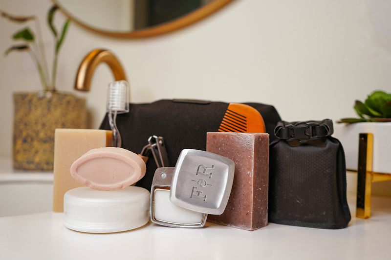 Minimal toiletries set (solid where possible)