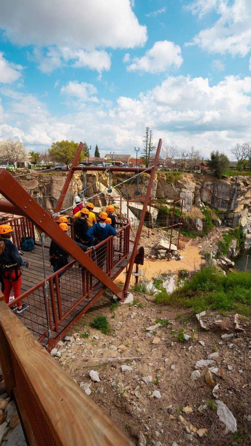Rappel 60 feet into the quarry
