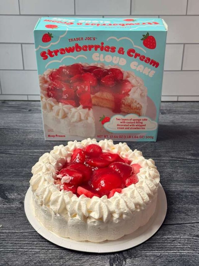 Strawberries & Cream Cloud Cake