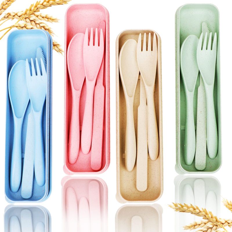 Reusable Wheat Straw Sets (12-pack)