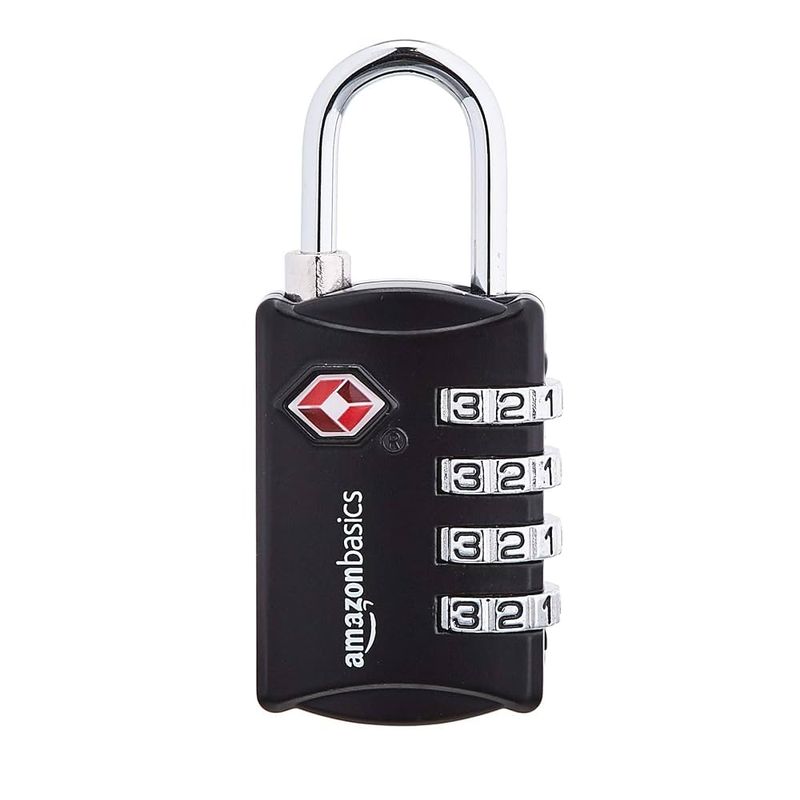 AmazonBasics 4‑Digit Combination Padlock (TSA‑Approved)