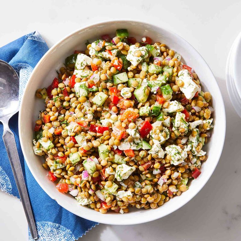Lentil and Quinoa Salad with Feta