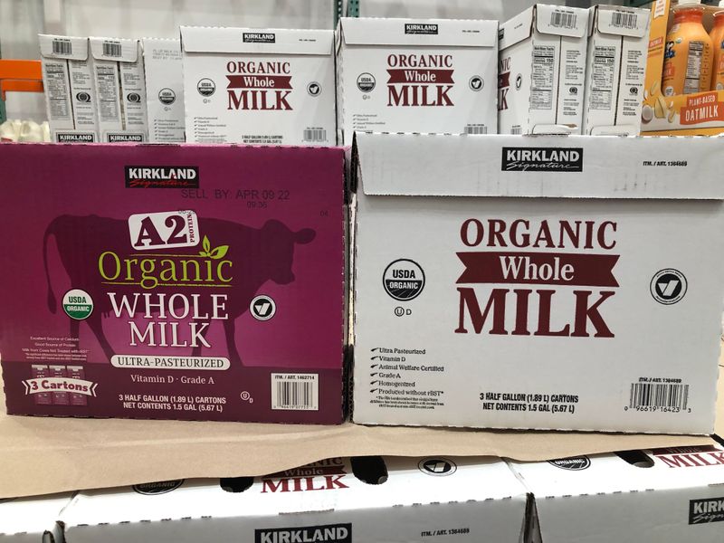 Milk (especially organic)