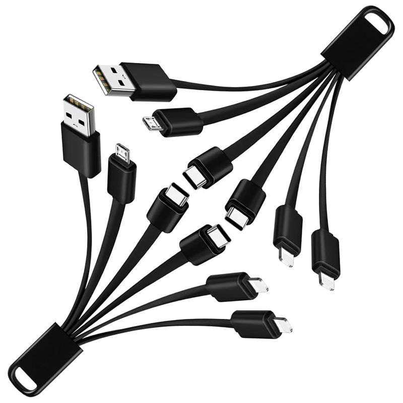 Multi-connector charging cable (+ short 100 W USB-C cable)