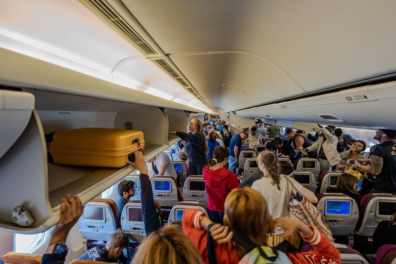 Racing to Stand Before the Plane Stops