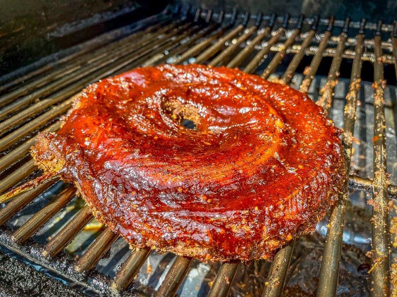 Grilled rattlesnake