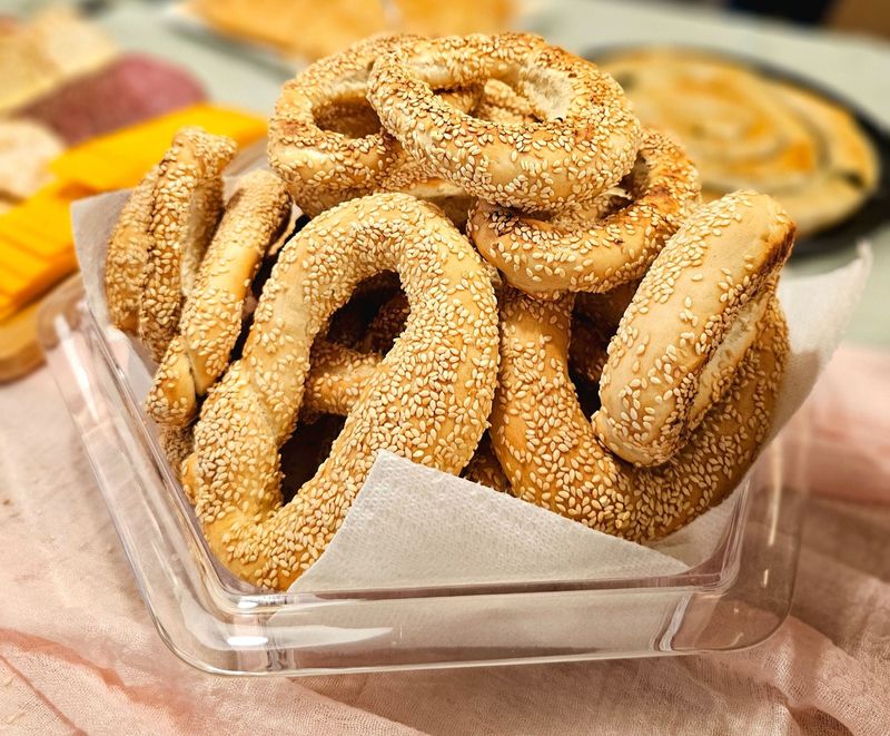 Koulouri Makedonikos (Macedonian Sesame Bread Ring)