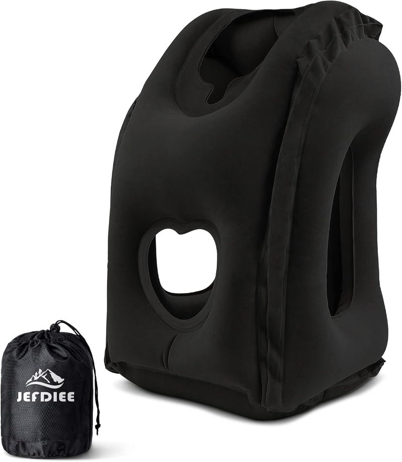 JefDiee Inflatable Travel Pillow