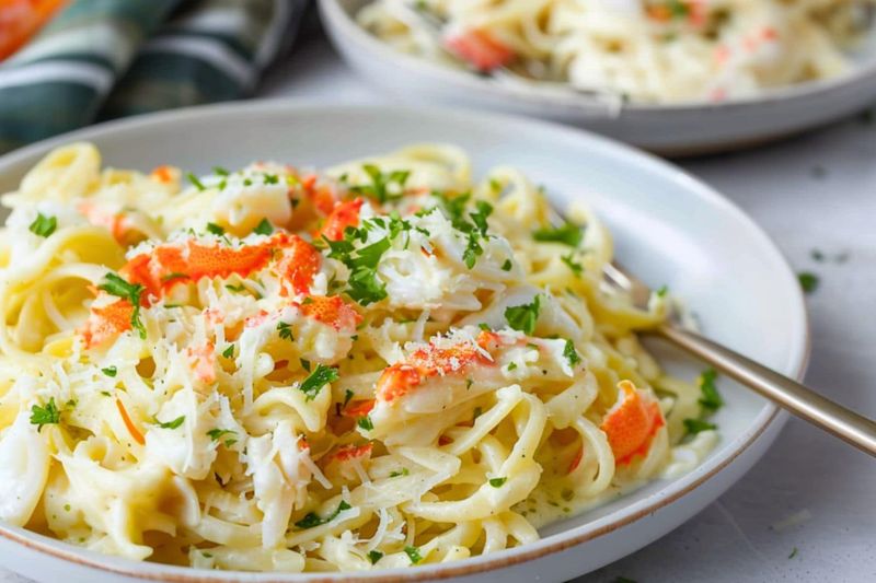 Crab Linguine Alfredo