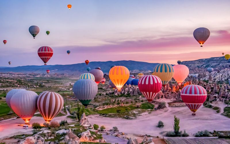 Hot Air Balloon Over Cappadocia, Turkey