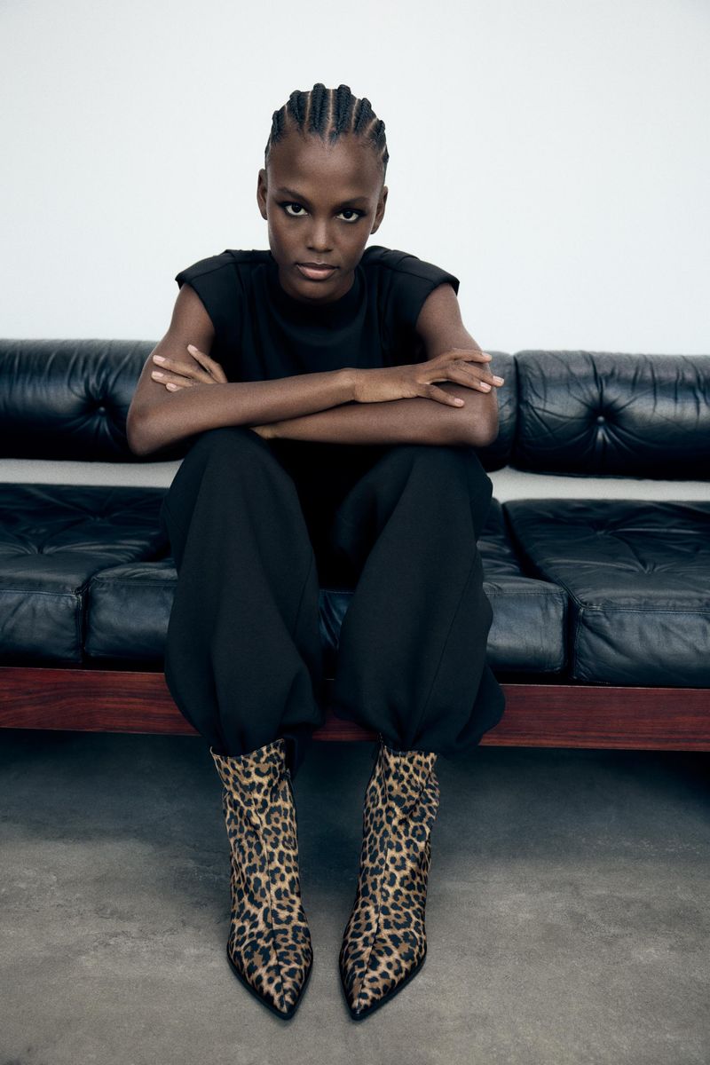 Animal-Print Ankle Boots