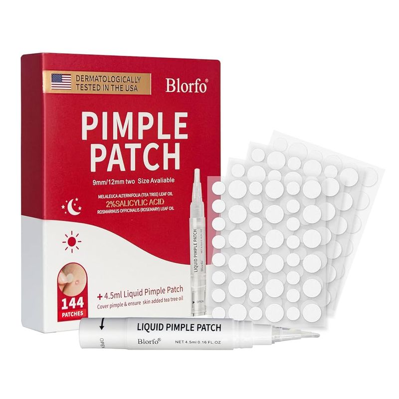Toss in pimple patches for stress breakouts.