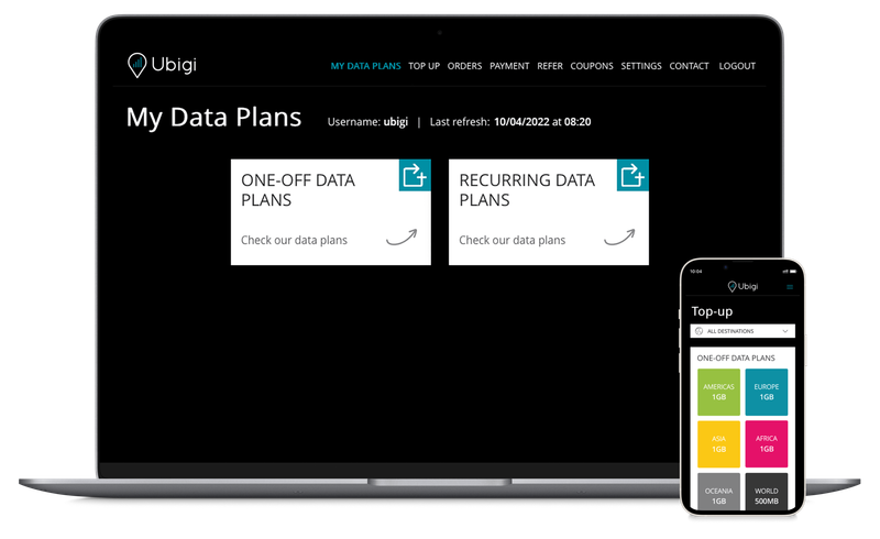 Ubigi — strong app and 5G in the U.S., plus monthly options