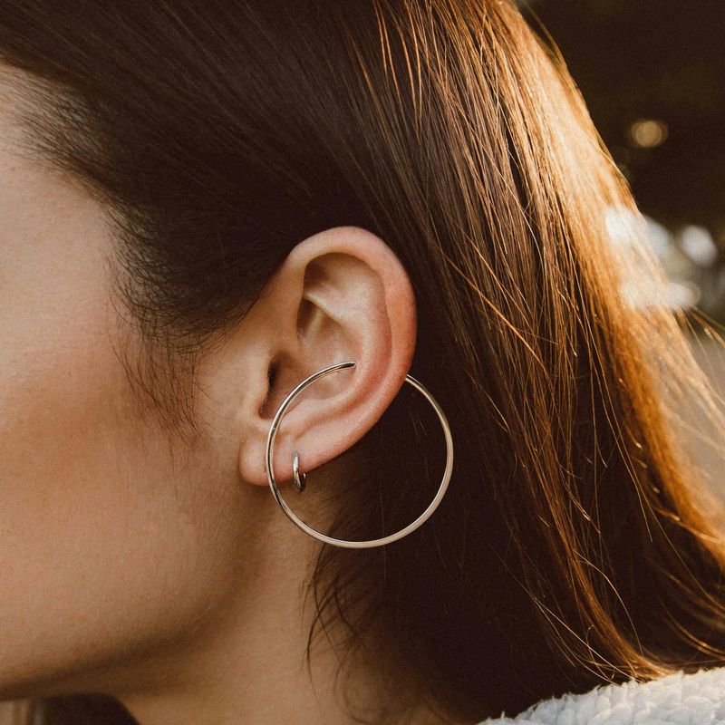Titanium studs or hoops