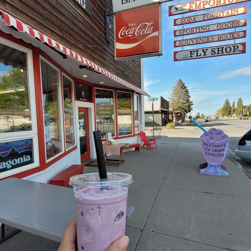 Victor Emporium (Victor) — the iconic huckleberry milkshake