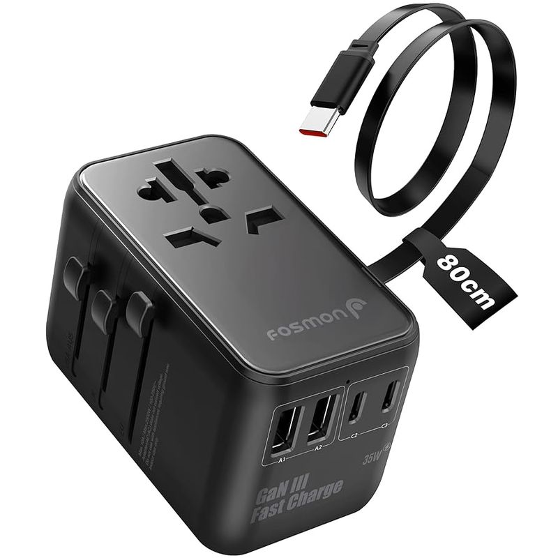 Universal travel plug adapter (and a compact multi-port charger)