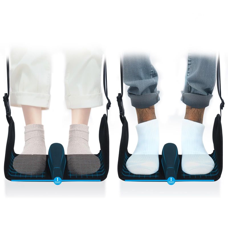 Airplane Foot Hammock with Removable Divider