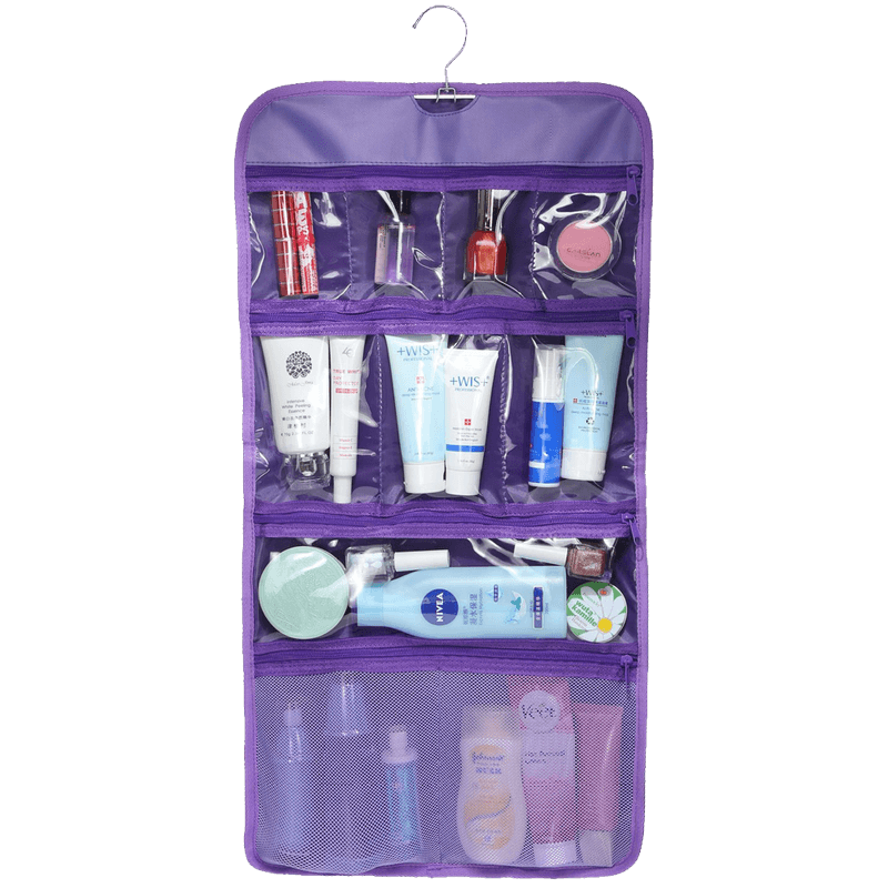 WODISON Foldable Clear Hanging Travel Toiletry Bag