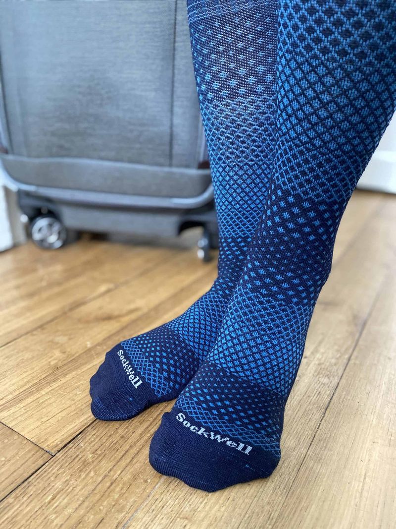 Compression socks for long flights