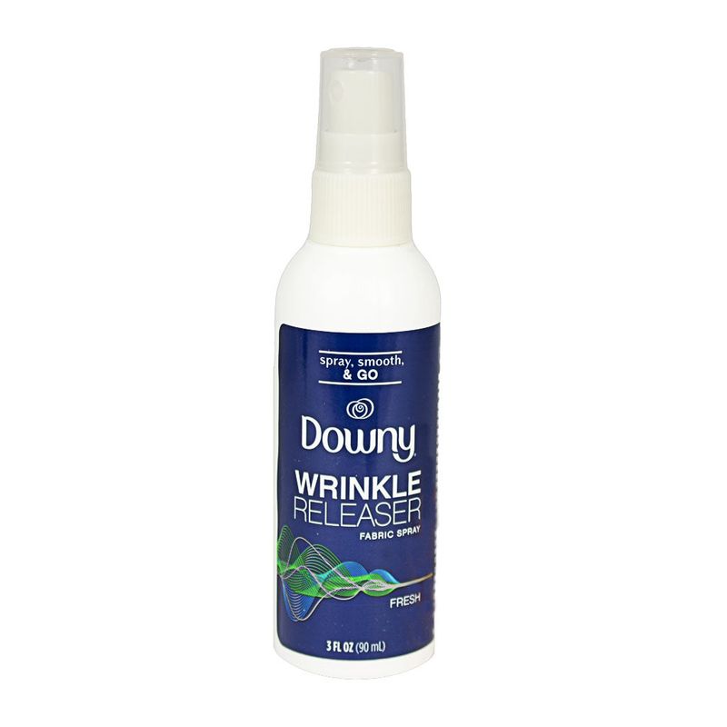 Pack a travel-size wrinkle-release spray.