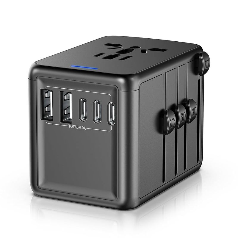 Universal Plug Adapter with USB C