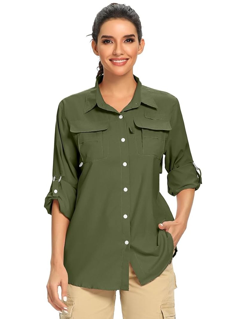 UPF 50 Long-Sleeve Safari Shirts