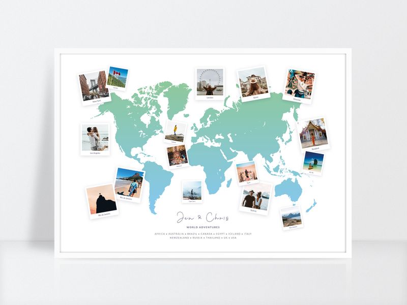 Custom Wall Maps or Polaroid Displays