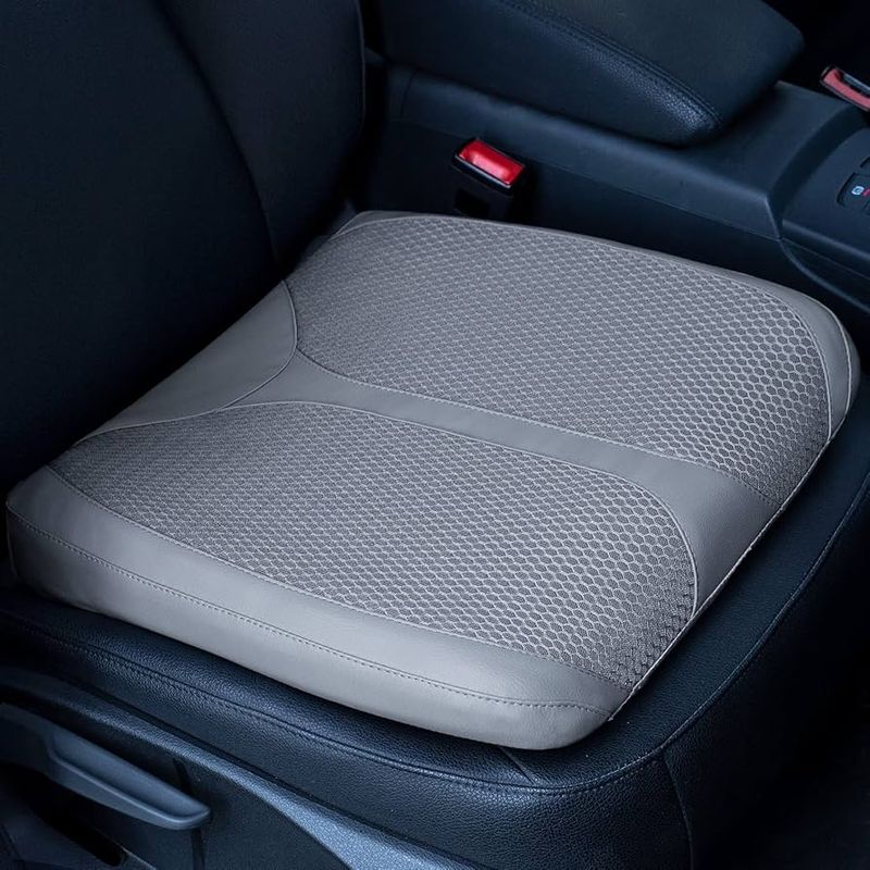 QYILAY Leather Memory Foam Seat Cushion — Best Height & Posture Support