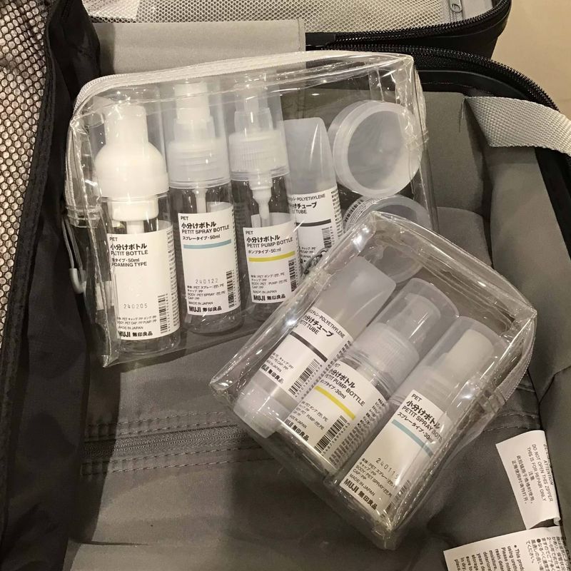 Muji PET Travel Bottles
