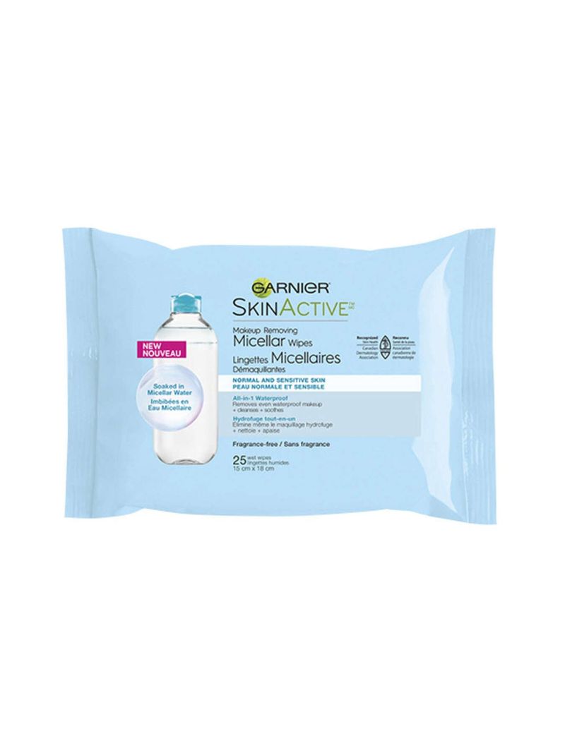 Micellar water (or remover wipes)