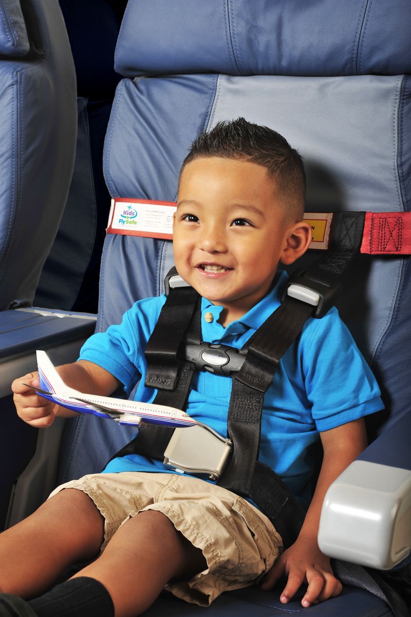 Airplane-approved child restraints (CRS) or the CARES harness
