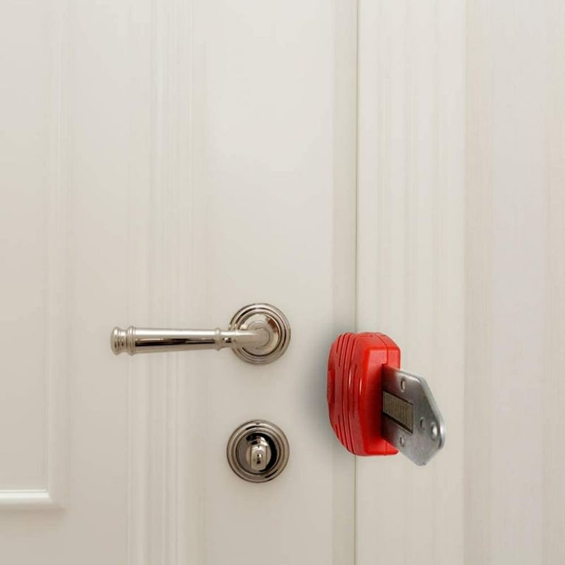 Portable Door Lock or Door-Wedge Alarm