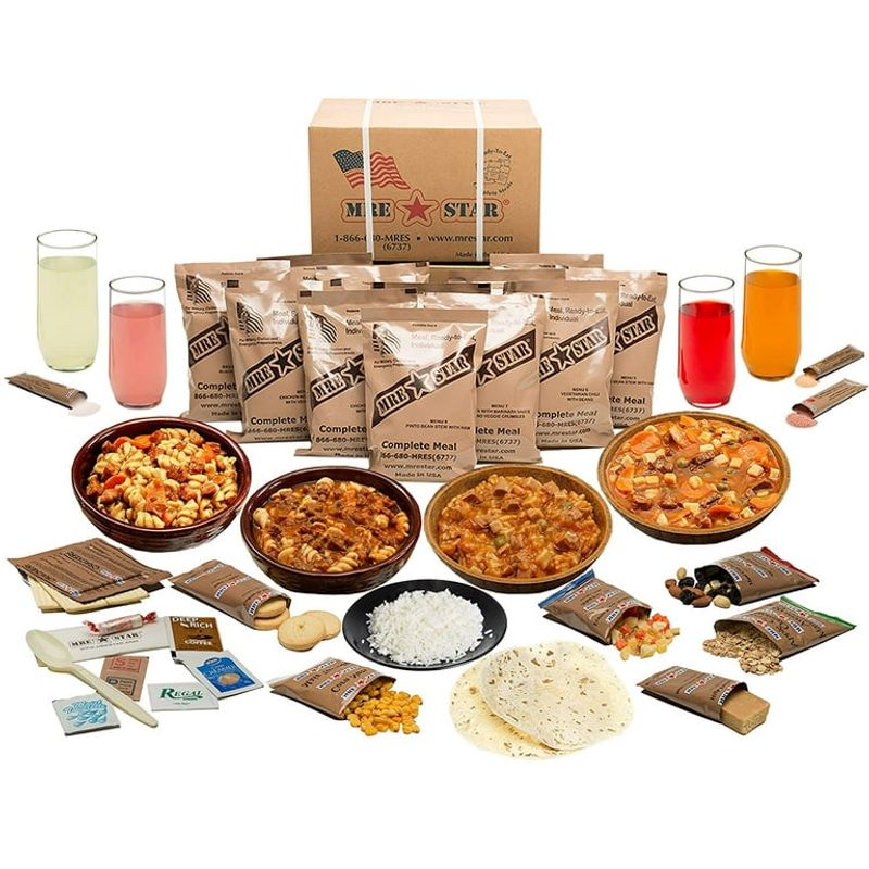 Military-Style MREs (Meals Ready to Eat)