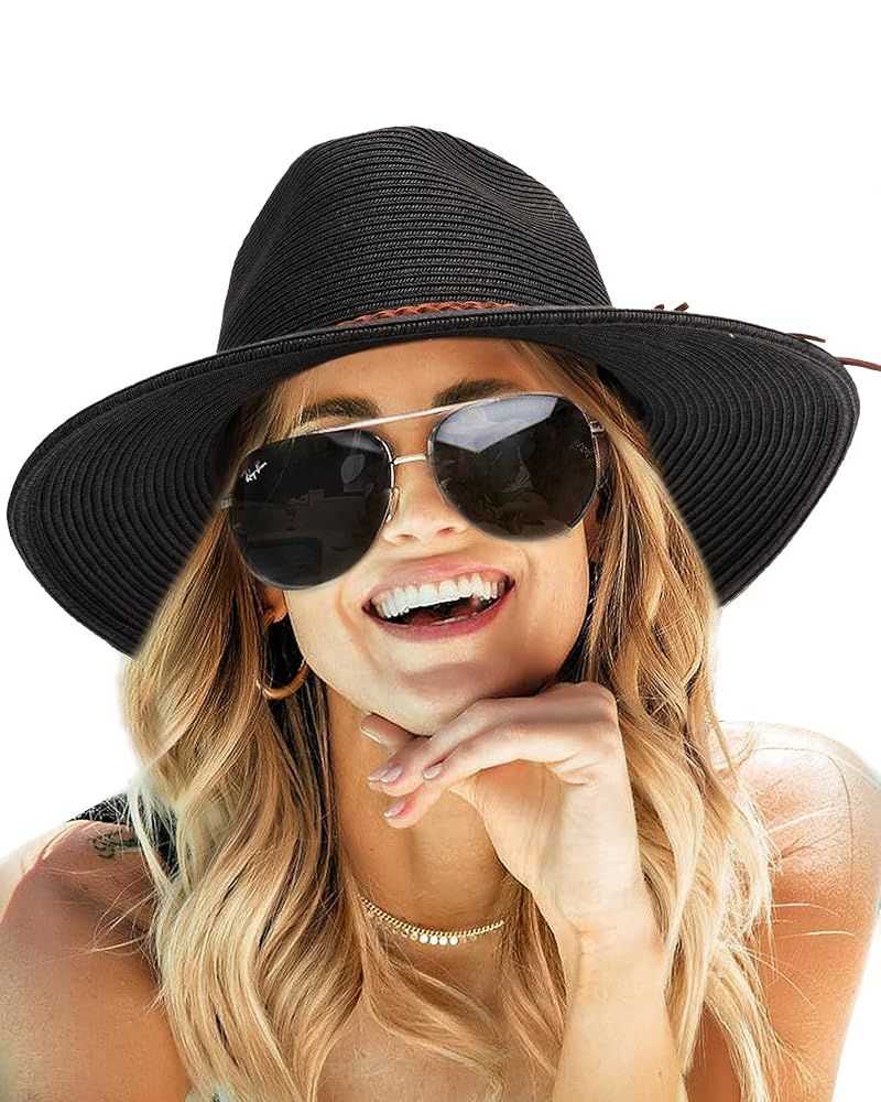 Wide-brim hat + UV sunglasses