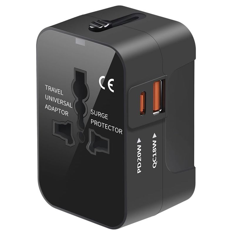 Universal Travel Adapter (With Safety and Surge Protection)