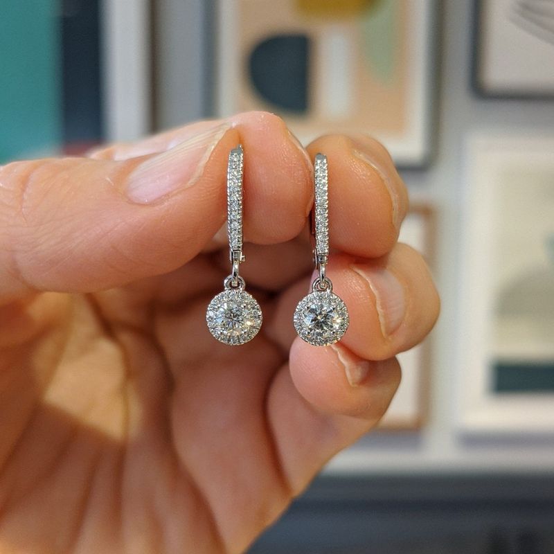 Lever-back drop earrings