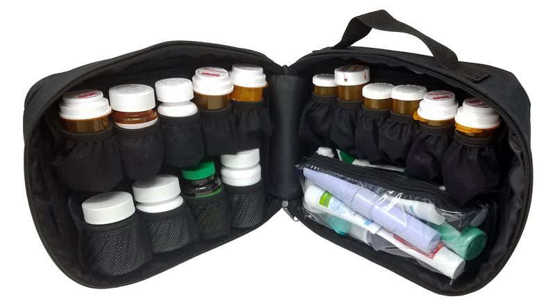Medication Organizer Plus Separate Medical Pouch