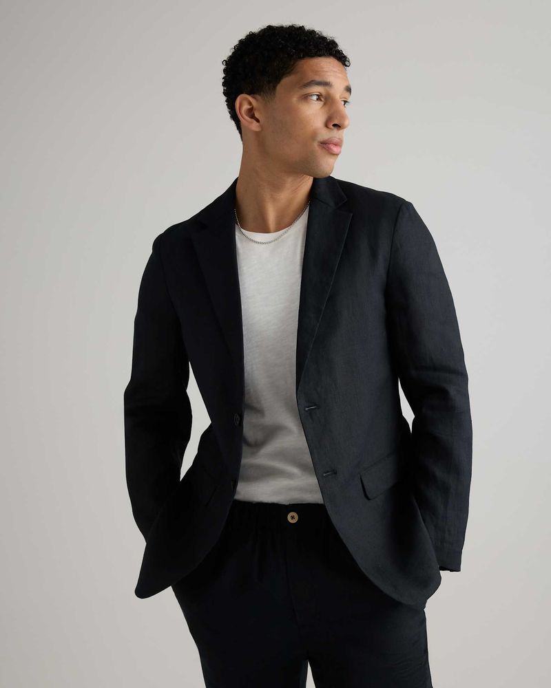 Quince Cotton Pique Knit Blazer
