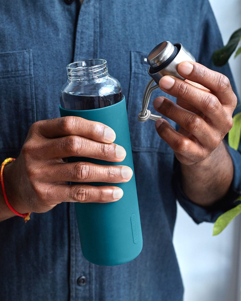 Black & Blum Glass Water Bottle – Best Freezer-Safe Option