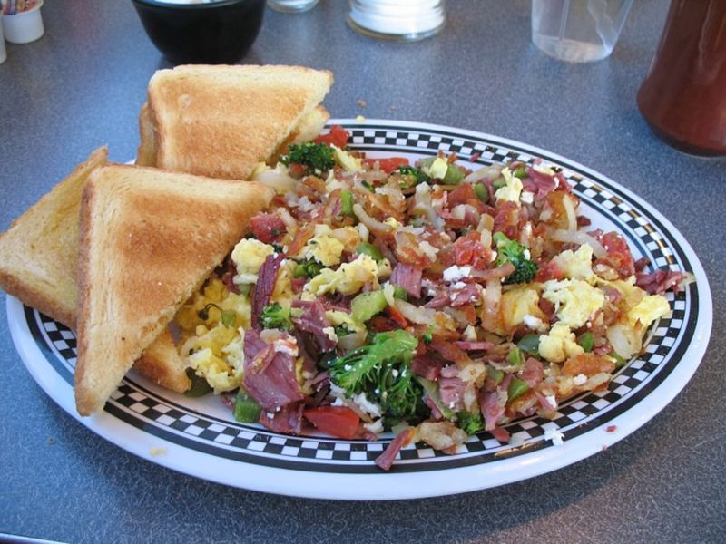 Eggs + toast are included.