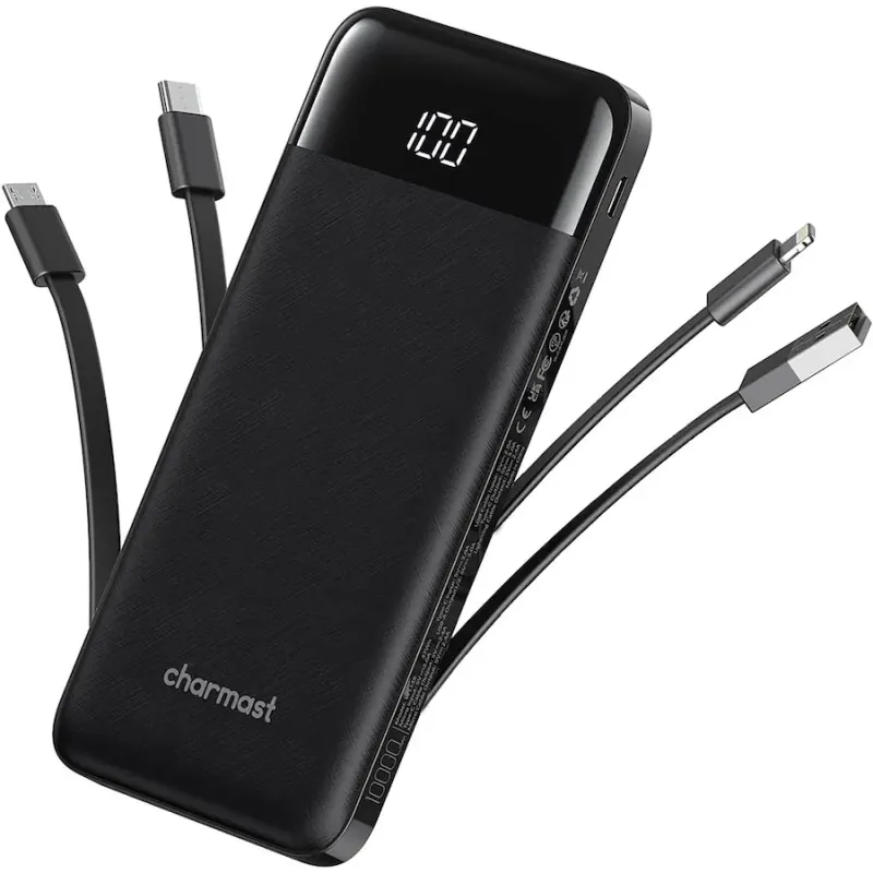 Charmast Portable Charger with Built-in Cables