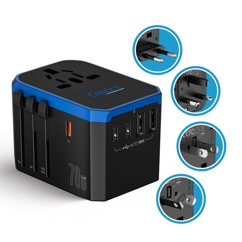 Ceptics 70W Universal Travel Adapter