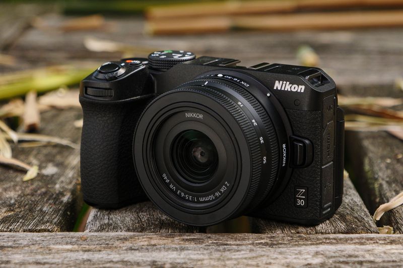 Nikon Z30 (APS-C mirrorless) — ~405 g with battery