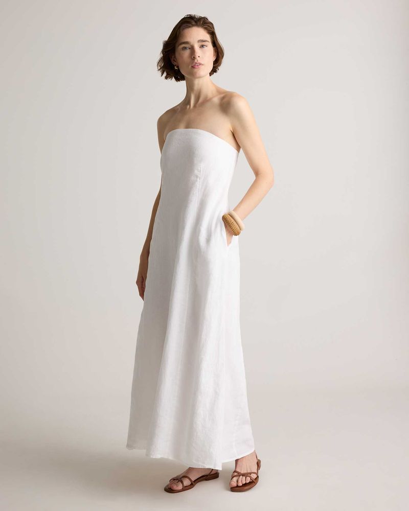 European Linen Strapless Maxi Dress — ~$70