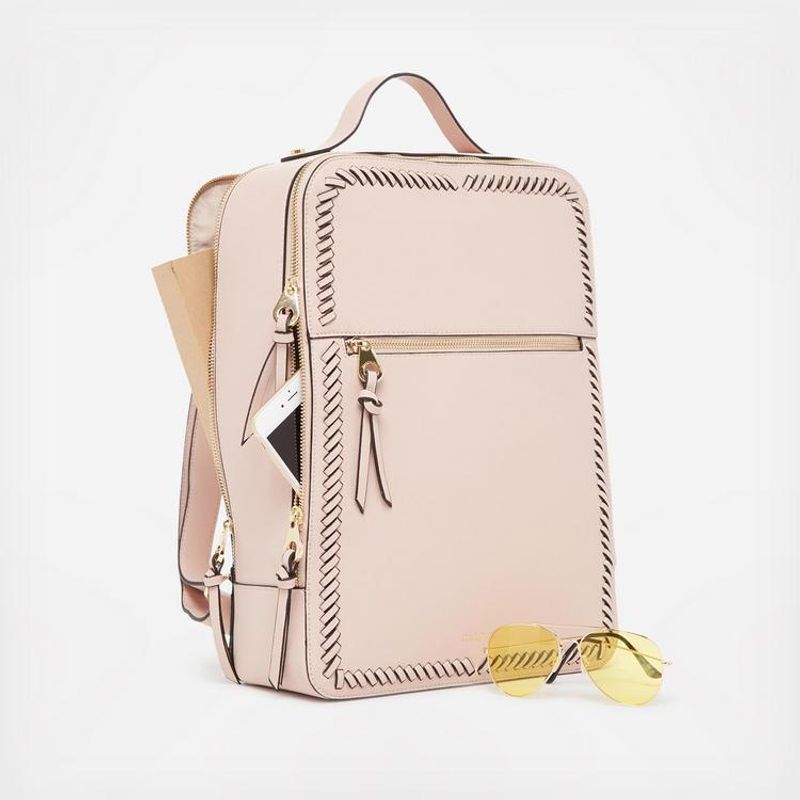 Calpak Kaya Faux Leather Laptop Backpack
