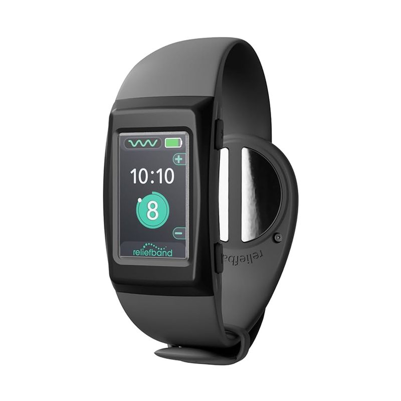 FDA-cleared neuromodulation wristbands (e.g., Reliefband)