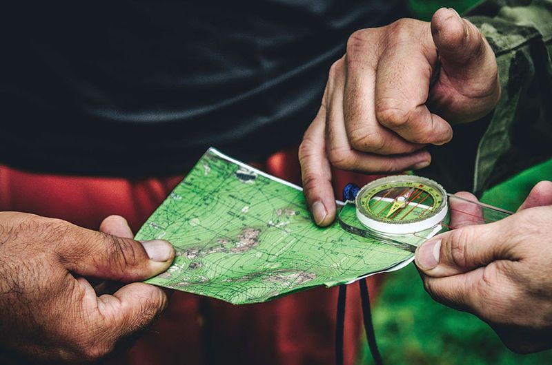 Trail Map and Compass
