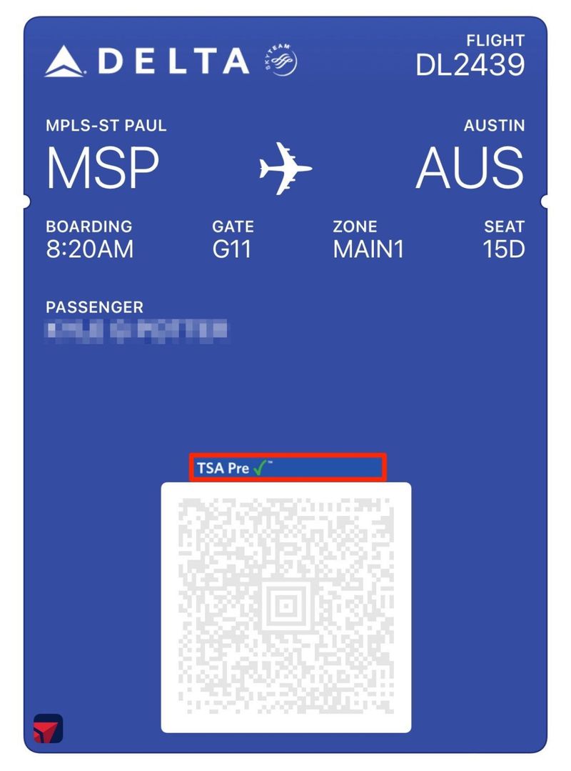 Your TSA PreCheck never shows up on the pass