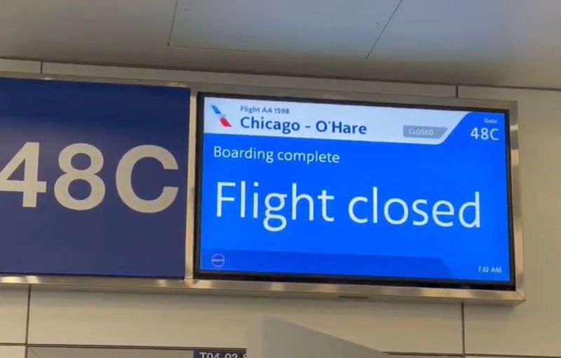 You miss airline check-in/boarding cutoffs